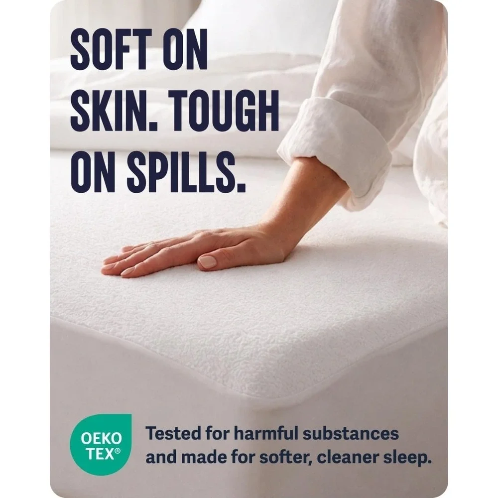 SafeRest Premium Mattress Protector, Full (54in x 75in x 14in), Waterproof -Read